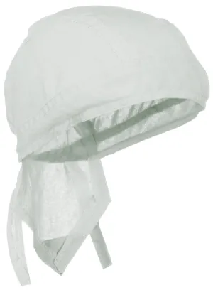 White Solid Doo Rag Blanco Headwrap Durag Skull Cap Cotton Sporty Motorcycle Hat