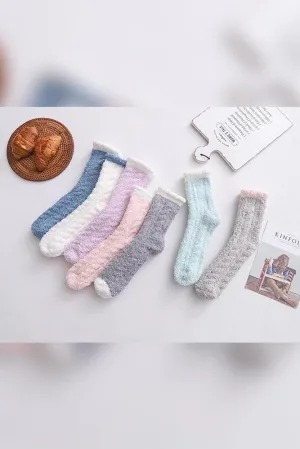 Winter Soft Non Slip Fuzzy Sleeping Slipper Socks