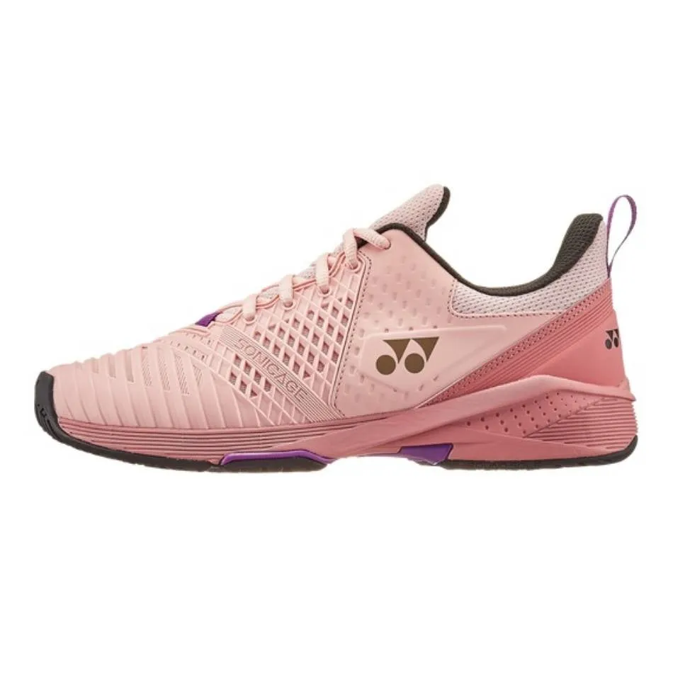 Yonex Power Cushion Sonicage 3 Women's Tennis Shoe (Pink/Beige)