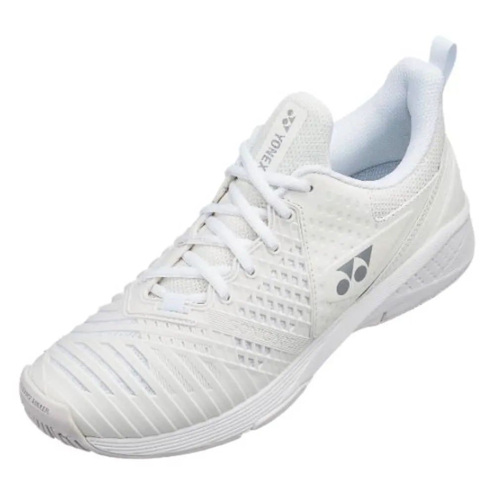 Yonex Power Cushion Sonicage 3 Women's Tennis Shoe (White/Silver)