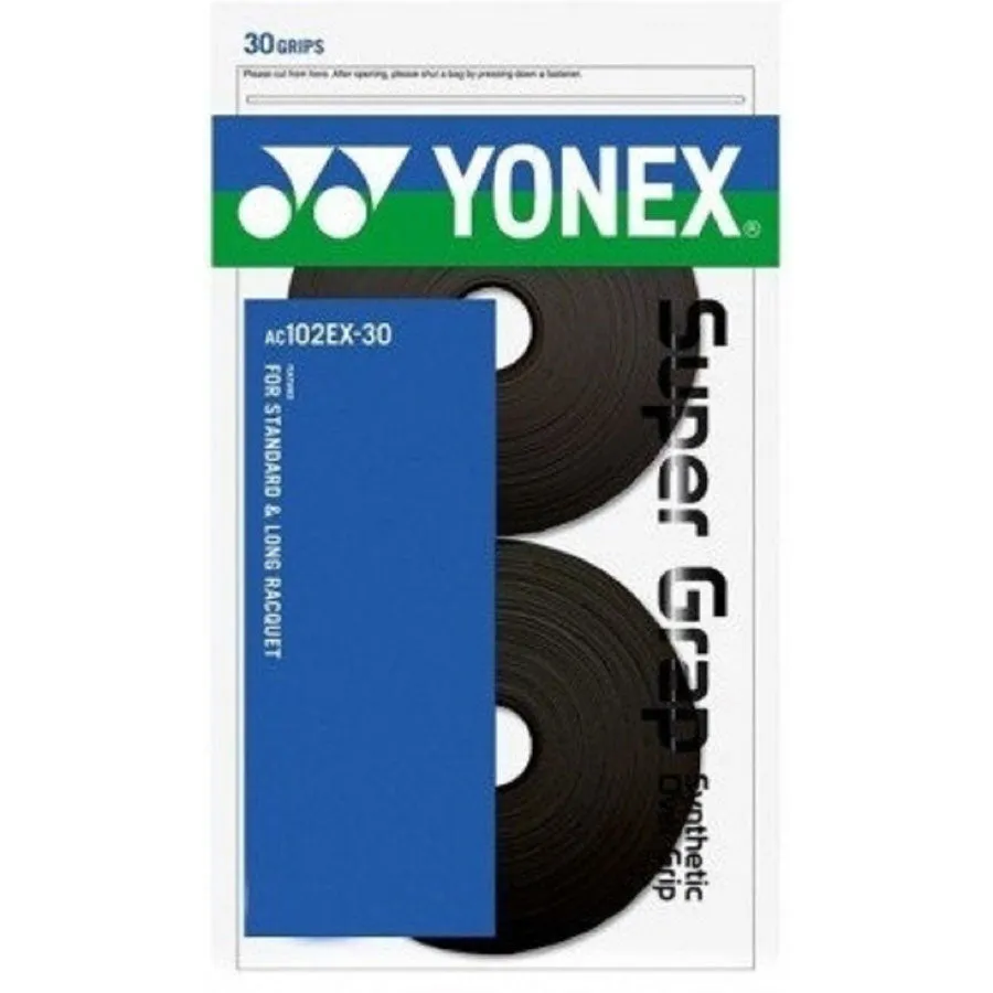 Yonex Wet Super Grap Overgrip 30 Pack (Black)