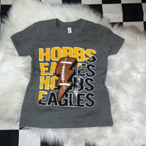 Youth Football Lightning Bolt Tee